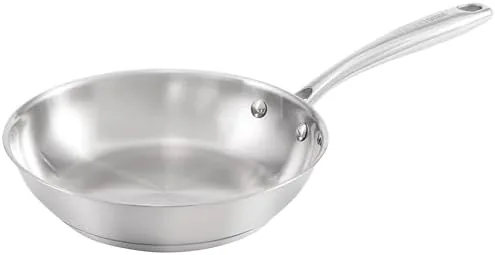 guy fieris flavortown 8 stainless steel fry pan premium three layer skillet oven safe up to 500f
