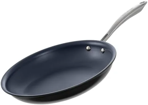 guy fieris flavortown laser titanium 10 fry pan non stick cookware without pfas ptfe or pfoa 3x more durable dishwasher safe oven safe